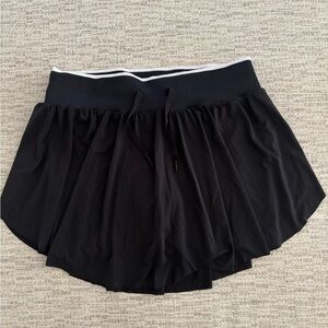 All in Motion Black Athletic Skort with Contrasting White Trim